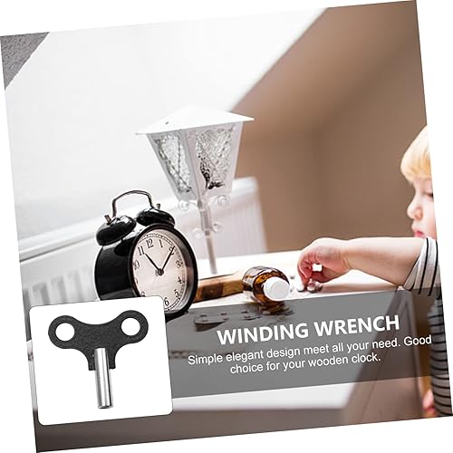 Miniatura 6 de DOITOOL Reloj de pared de metal con llave de cuerda de tres y cinco, herramientas para el hogar, reloj de pared de péndulo, accesorios de reloj de