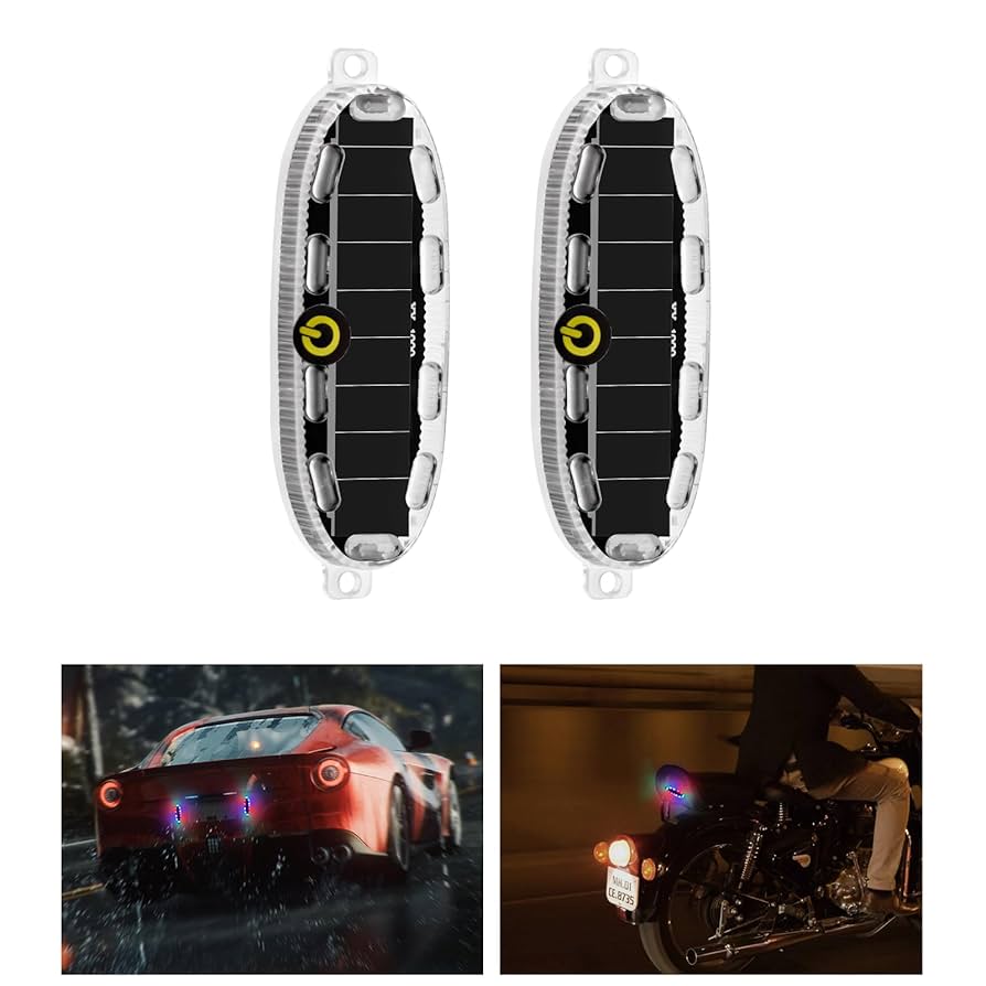 Amazon | MAZERO LED警告灯 ソーラー ストロボライト 平型 高