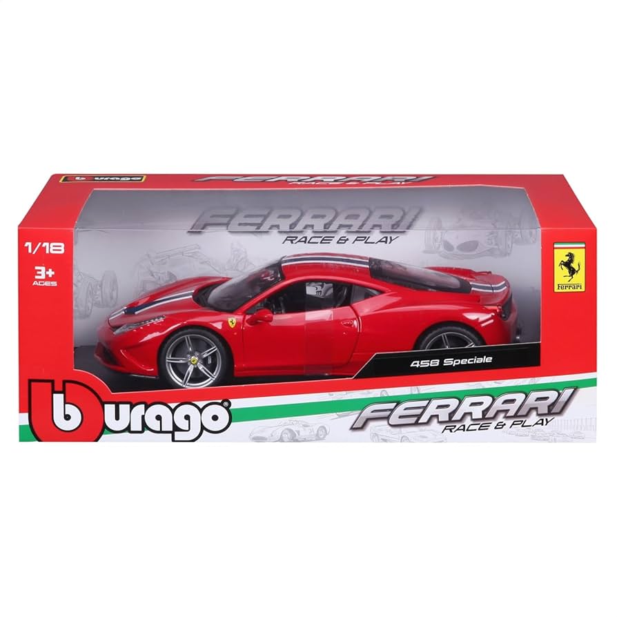 ミニカー burago Ferrari 458 Speciale 1/18 Bburago 1:18 Ferrari 458 Speciale 赤 / ホワイト / 青 18