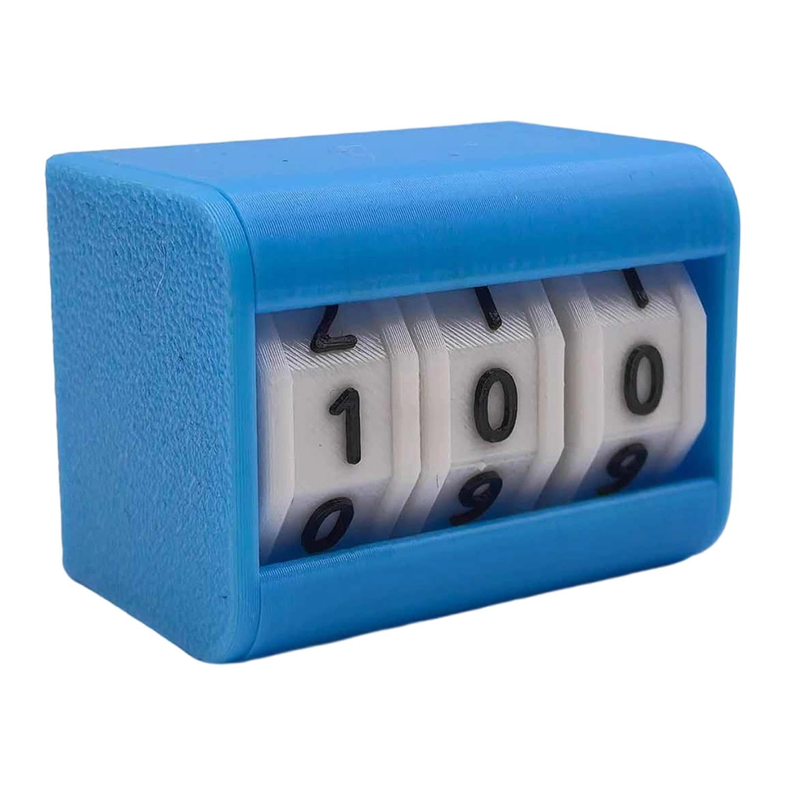 JunZheHub Life Counter, Health Study Reminder, 3-digit Number Counter - Calendar for Fitness, Board Game Goals, Classroom, Blue