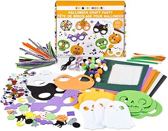 Kid Made Modern Halloween Craft Kit for Kids Ages 6+ - 200+ Pieces DIY Arts and Crafts Kit for Art Projects - Halloween Activities Decorating Kit for Classroom