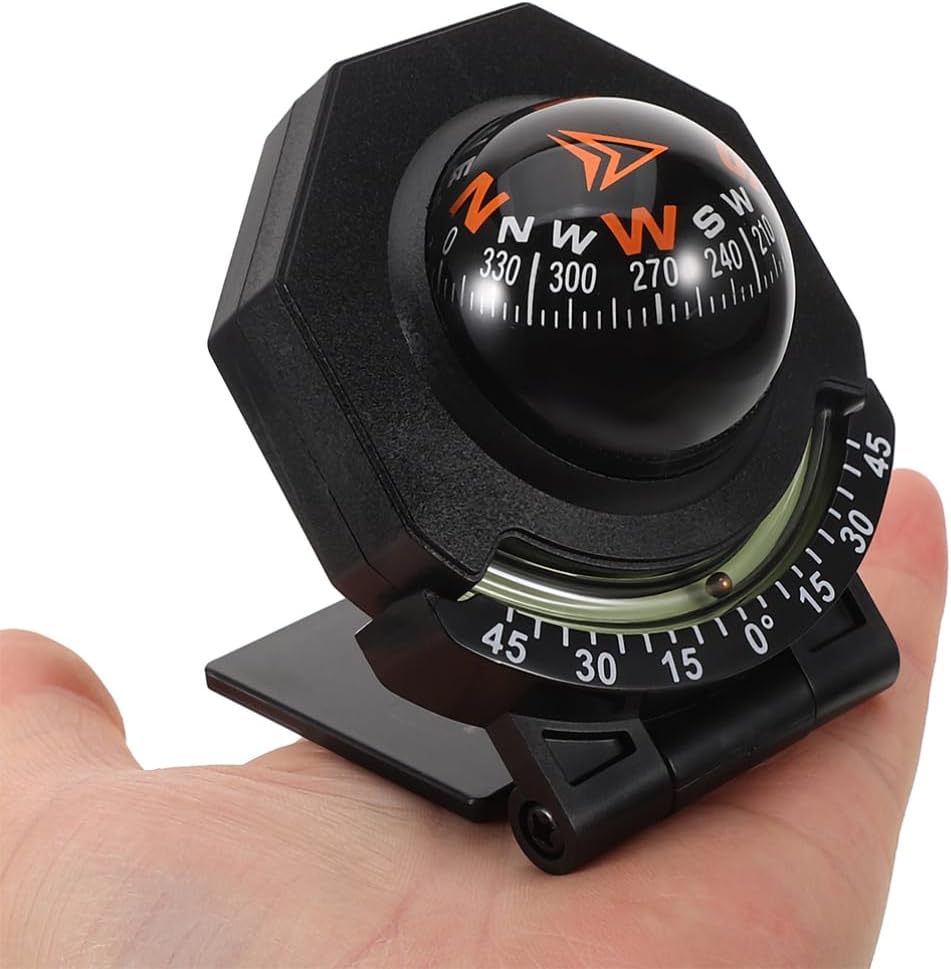 Car Guide Ball Compass 2pcs Dashboard Compass Auto with Mount for Windshield
