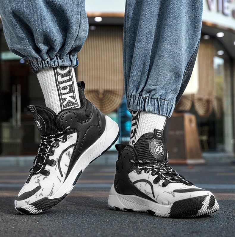 Zapatillas de Baloncesto Unisex con amortiguación, Rebote, Antideslizantes, Resistentes al Desgaste, Botas Entrenamiento Deportivas Moda for Parejas Zapatos para Caminar