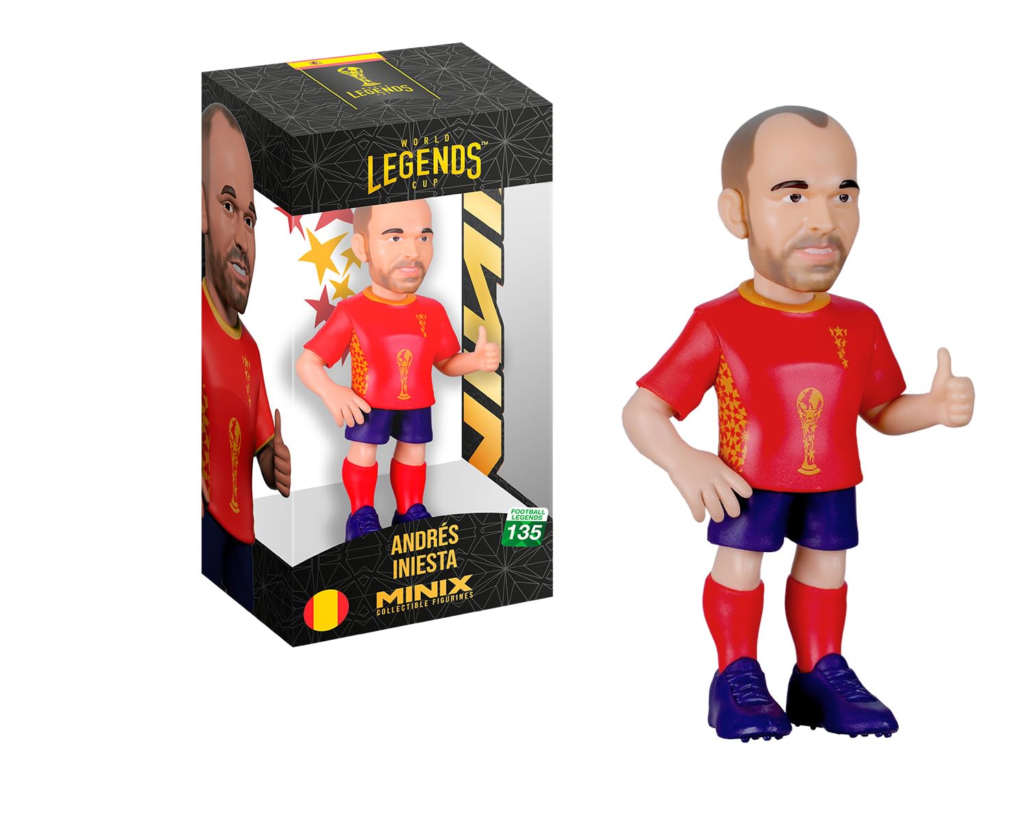 MINIX BANDAI Figura Iniesta - Selección Española - Coleccionables para Exhibición - Idea de Regalo - Juguetes para Niños Y Adultos - Fans De Música MN25046 en oferta en Amazon