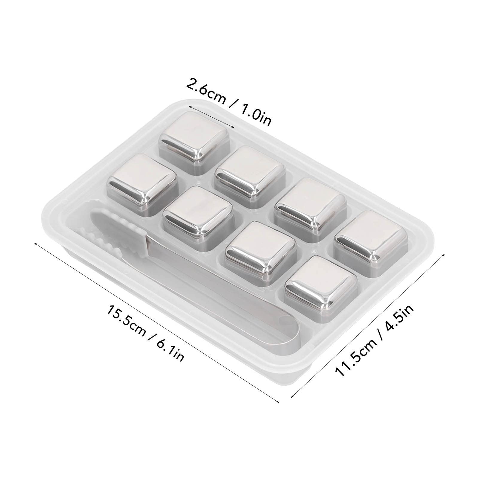 Pierre à Whisky Cube Inox ® I Lot De 6 Glaçons Réutilisables à Whisky, Cocktail, Vin – Glacon Reutilisable En Acier Inoxydable - Avec Pince Et Boîte Pierre à Whisky Cube Inox ® I Lot De 6 Glaçons Réutilisables à Whisky, Cocktail, Vin – Glacon Reutilisable En Acier Inoxydable - Avec Pince Et Boîte