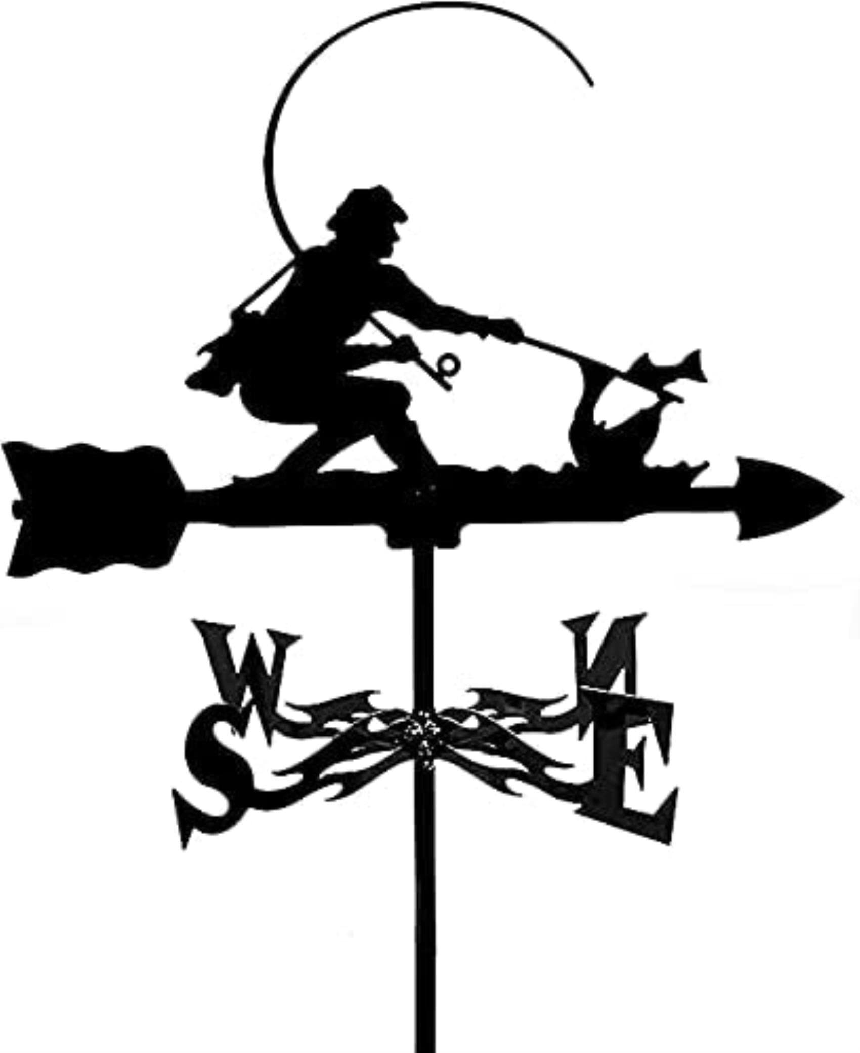 Weather Vane, Stainless Steel Wind Direction Indicator Durable Retro Farm Garden Stake Weathervane Garden Courtyard Decoration Professional Measuring Tool (Color : Fisherman)