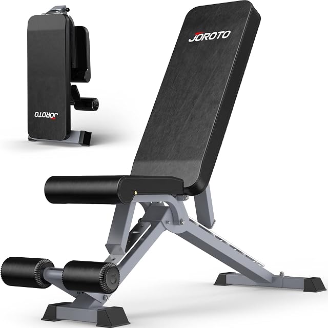 JOROTO MD60 Adjustable Weight Bench - 800 Pounds Capacity Workout Bench Strength Training Benches for Full Body Bench Press (2023 Updated VERSION)