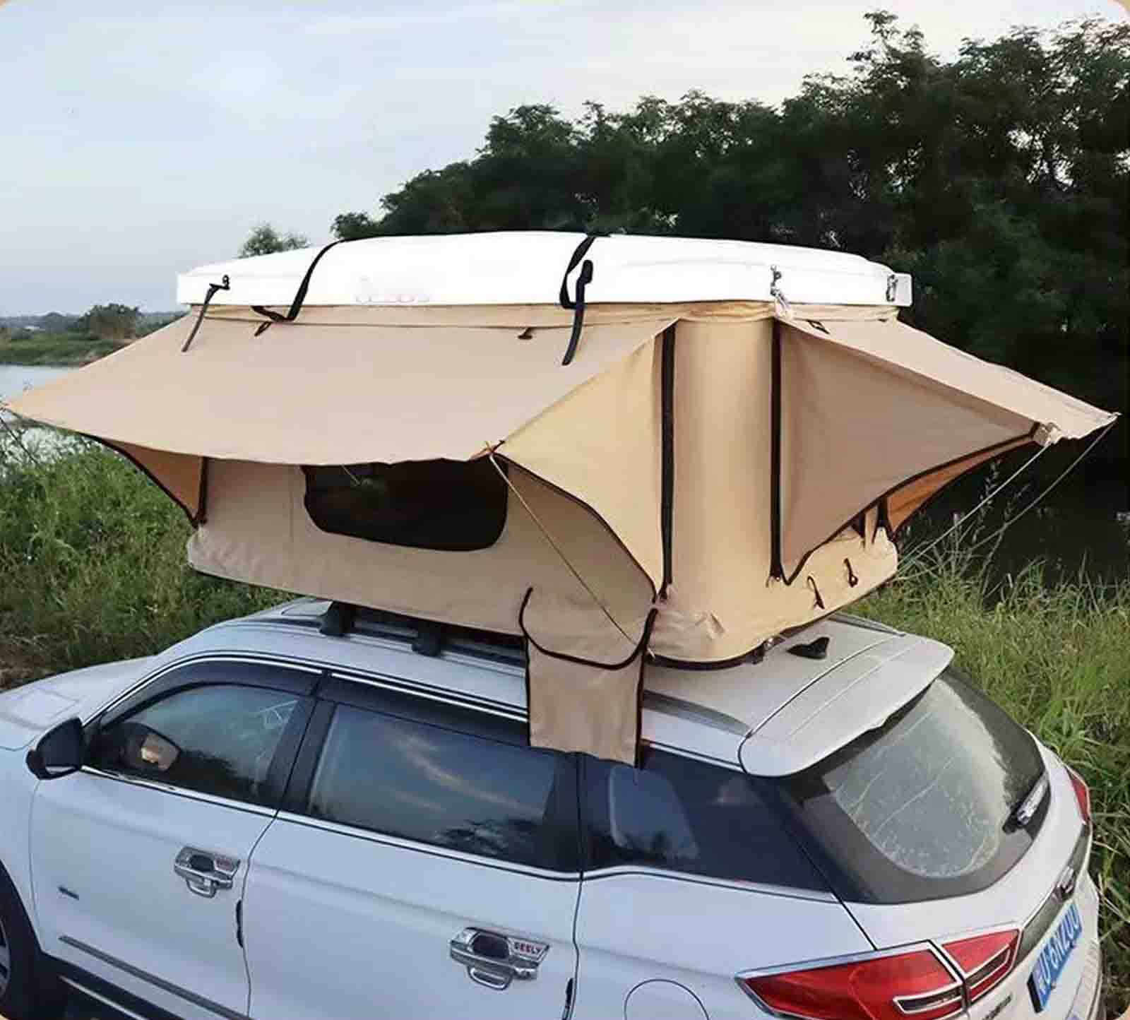 Tienda de campaña para Techo de Coche, Totalmente automática, para Exteriores, autoconducción, Sala de Viaje, Tienda de campaña para Coche, construcción Doble Libre para Viajes y Camping