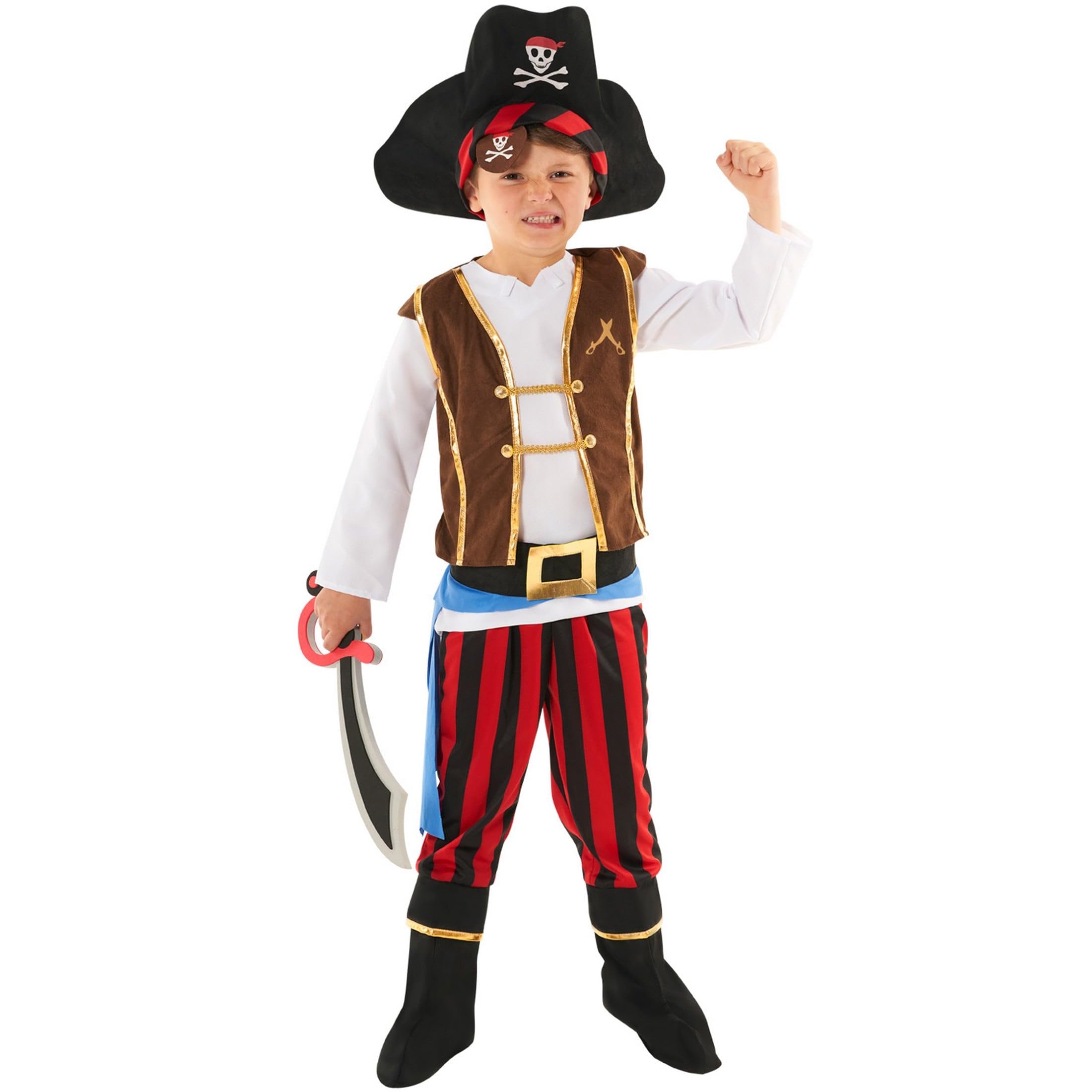 Morph Kostium pirata dla dzieci, kostium piracki kapitan, kostiumy na Halloween i karnawał
