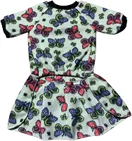 Roupinha de Inverno para Cachorro, Vestido em Soft, Estampas Variadas. (Jardim Encantado, Médio)