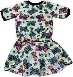 Roupinha de Inverno para Cachorro, Vestido em Soft, Estampas Variadas. (Jardim Encantado, Médio)