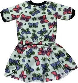 Roupinha de Inverno para Cachorro, Vestido em Soft, Estampas Variadas. (Jardim Encantado, Médio)