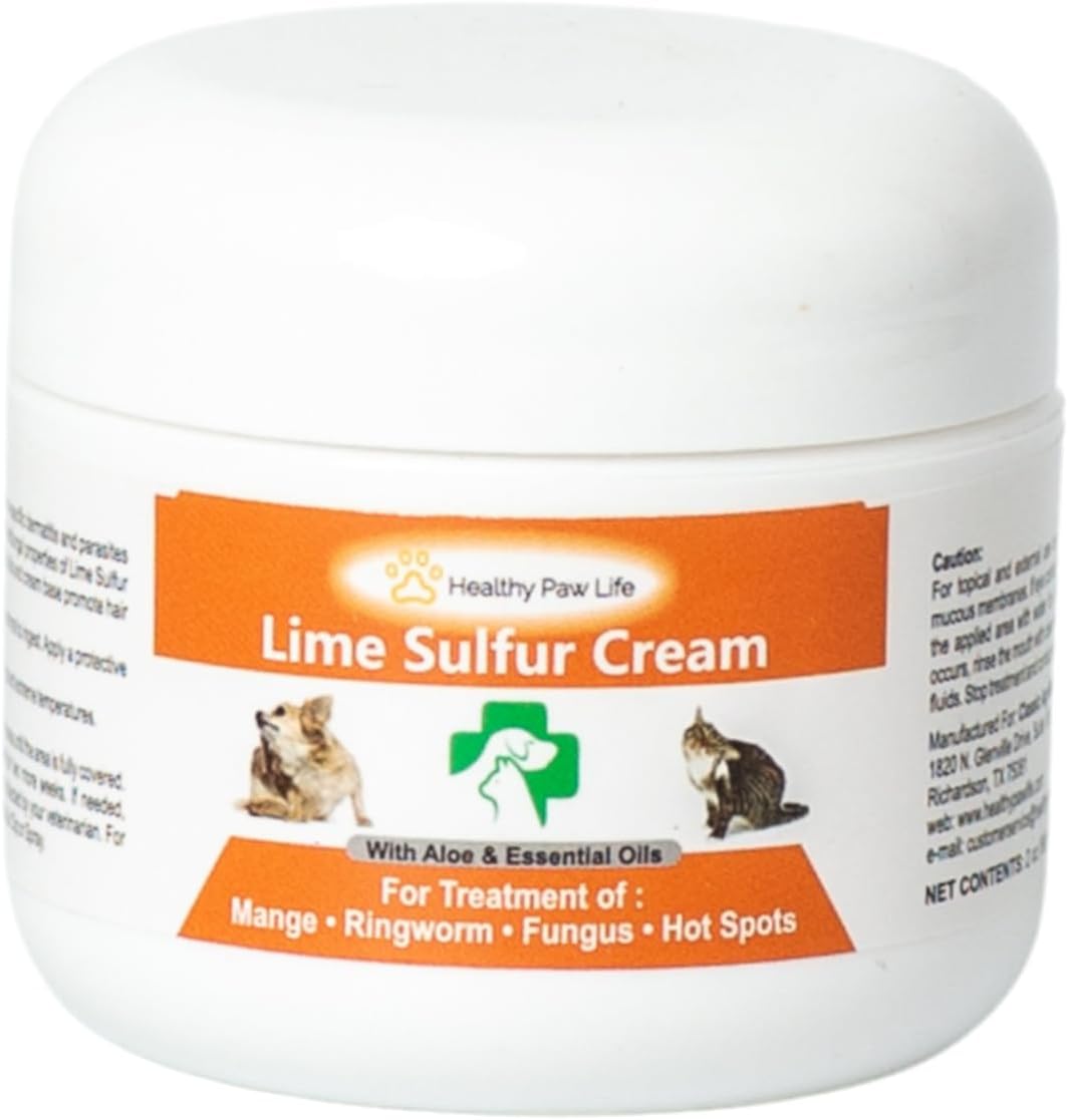 Classic's Lime Sulfur Dip Healthy Paw Life Lime Sulfur Pet Skin Cream (4 Oz)-Pet Care & Veterinary Treatment for Itchy & Dry Skin-Safe Solution for Dog, Cat, Puppy, Kitten, Horse
