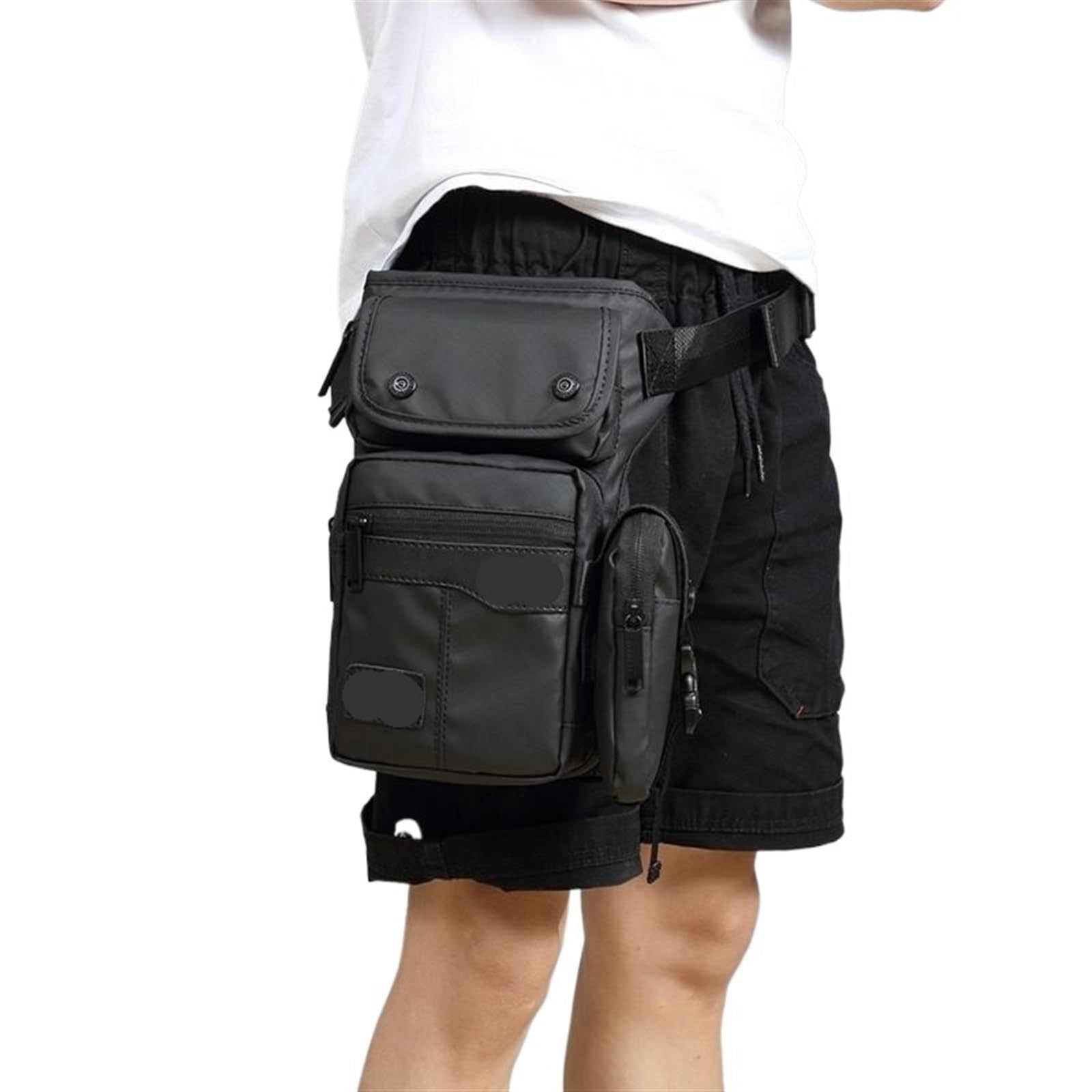 Riñonera de Pierna Riñonera de Lona for Hombre, diseño Impermeable, Informal, for Pierna, con Bolsillo en el Muslo for Motocicleta para Hombre(Blue)