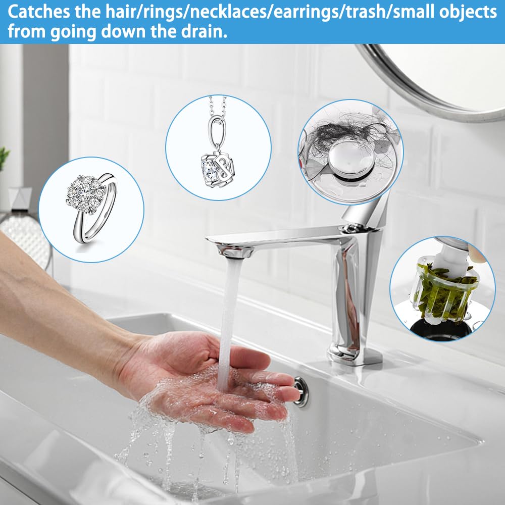 Tappo universale 2 in 1 per lavandino da cucina e scarico