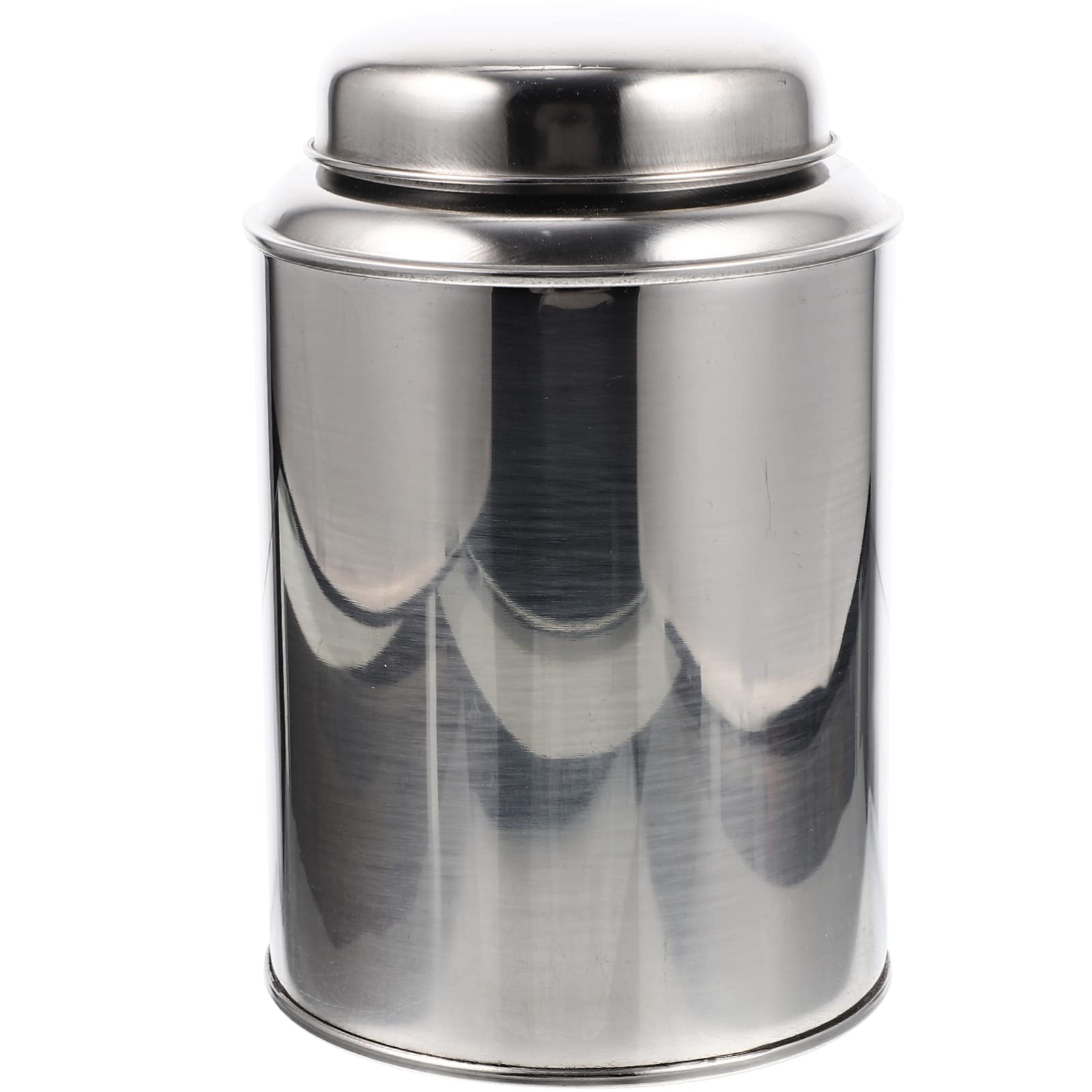 UPKOCH Stainless Steel Tea Canister Airtight Tea Tin Lid Multi-function Storage Jar