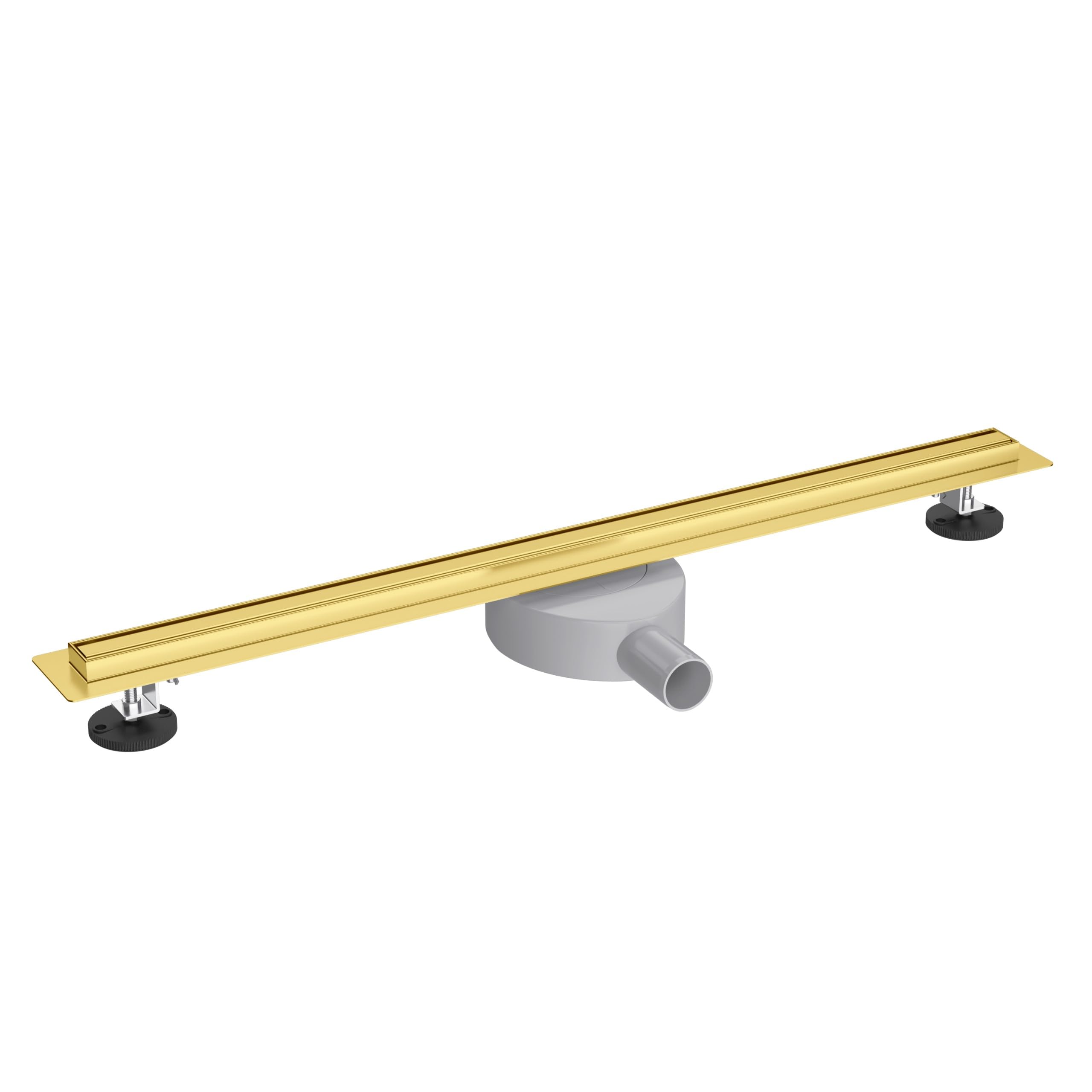 AQUAUNO - Canaleta de ducha de acero inoxidable (60 cm, extra estrecha, alta capacidad de drenaje (49 l/min), con sifón giratorio de 360°, superplano (57 mm), juego completo para duchas en el baño