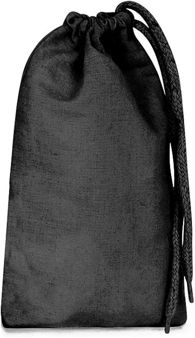 plain black drawstring bag