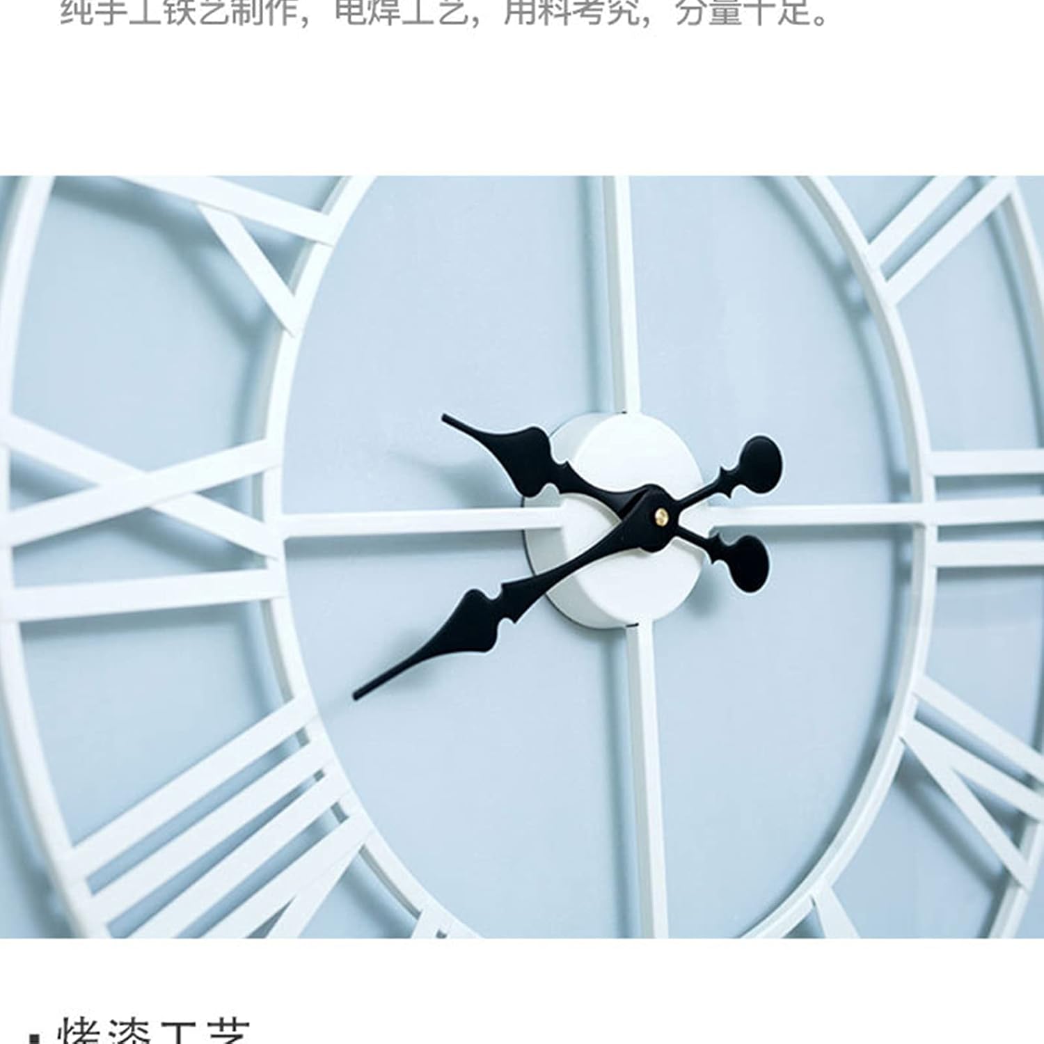 Clock Wall Clock Outdoor Decorative Wall Clocks Retro Wrought Roman Numeral Iron Art Wall Clock Garden Clocks Outdoor Waterproof Indoor Outdoor Outside Clock