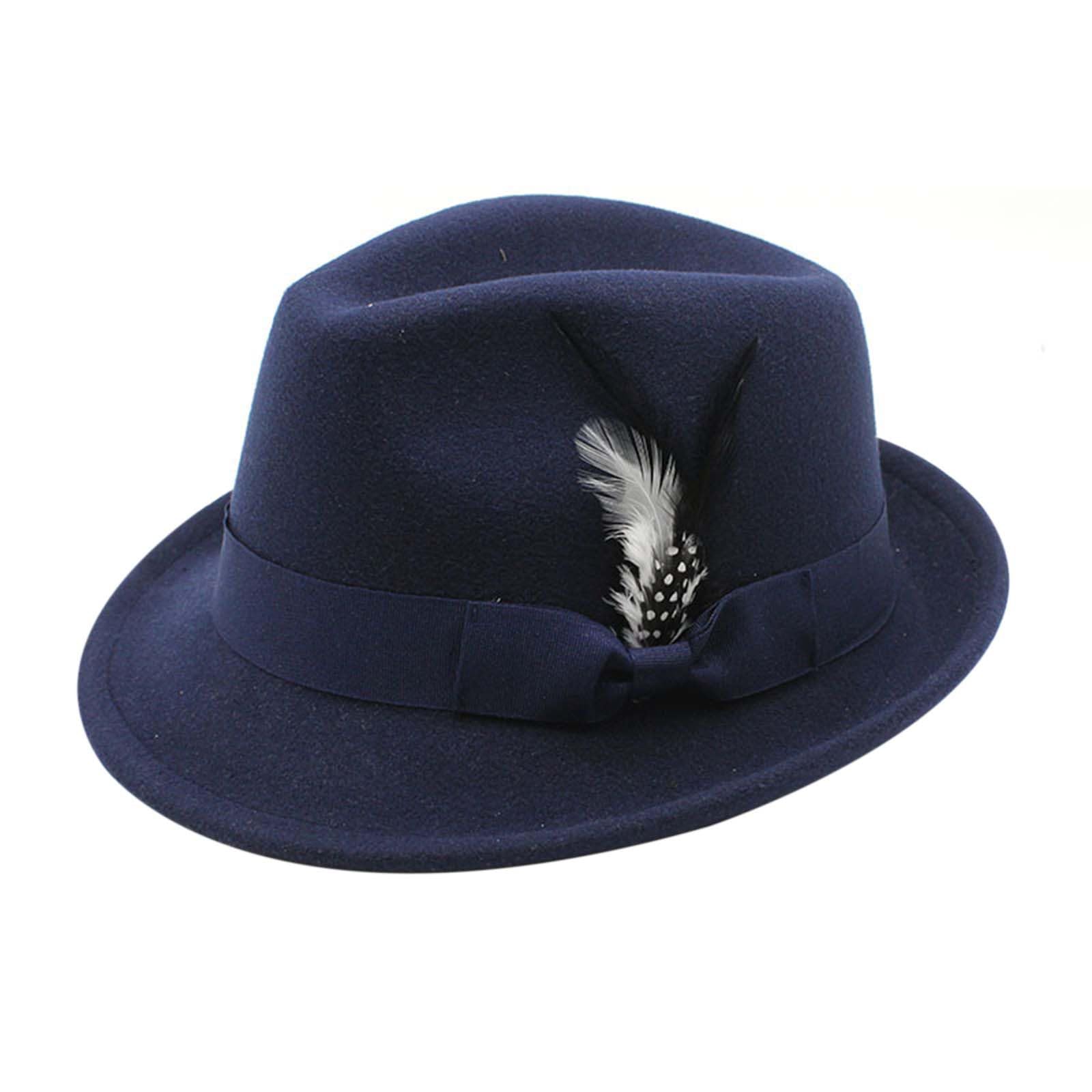 Traditional Oktoberfest Hat German Bavarian Hat Adult Fancy Dress Accessory for Men Women Street Dance Hats (Navy, One Size)