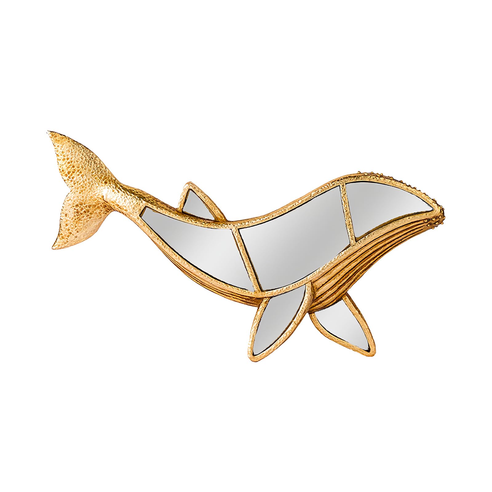 Elnwnnkc Resin Whale Statue Sculpture Wall Mirrour Decors Decorative Mirrour Wall Decors Mounted Mirrours Decorations Home Decorations Whale