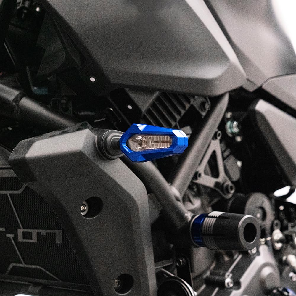 Per YAMAHA MT03 MT07 MT09 FZ07 FZ09 Tenere700 T7 Tracer 7/GT 2024 2025 2026 XSR700 XSR900 Accessori Moto Copertura indicatori anteriore e posteriore Protezione luci indicatori (Blu)