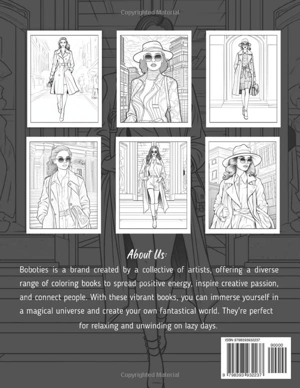 Fashionista Coloring Book: 40 Stylish Outfits to Color for Adult Women and Teen Girls - Image 2