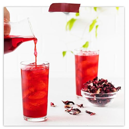 Miniatura 9 de Fermentaholics Flores de hibisco secas, cortadas y tamizadas, 4 onzas, certificado orgánico por USDA, OU Kosher, ideal para aromatizar, kombucha y