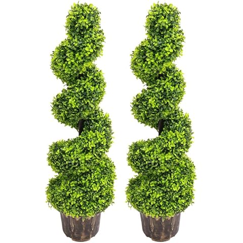 Warmiehomy 90cm Artificial Cedar Spiral Topiary Cover