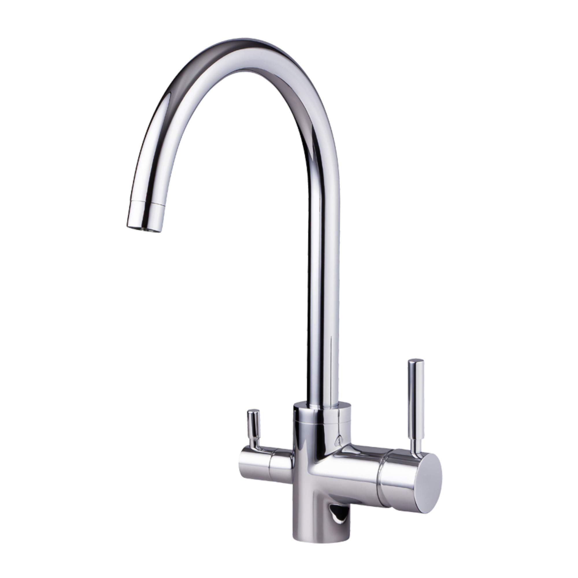 3-Way tap Arco Chrome, Designer Three Way tap for Water Filter, Kitchen tap for Osmosis Filter, Duo tap for Drinking Water tap, Drinking Water Faucet, 3-Way tap