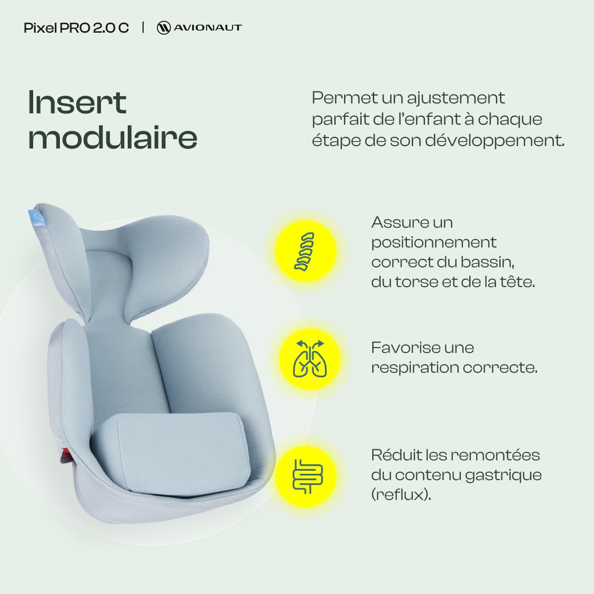 Avionaut Pixel Pro 2.0 C Siège Auto Bébé Groupe 0+ (0–13 kg, 40–86 cm)– Le Plus Léger du Marché, Ergonomique, Certifié AGR, Compatible ISOFIX (Beige)