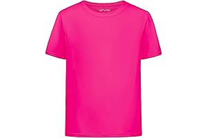 Neon Pink Shirt for Kids: UPF 50+, Dry Fit, Vibrant and Stylish