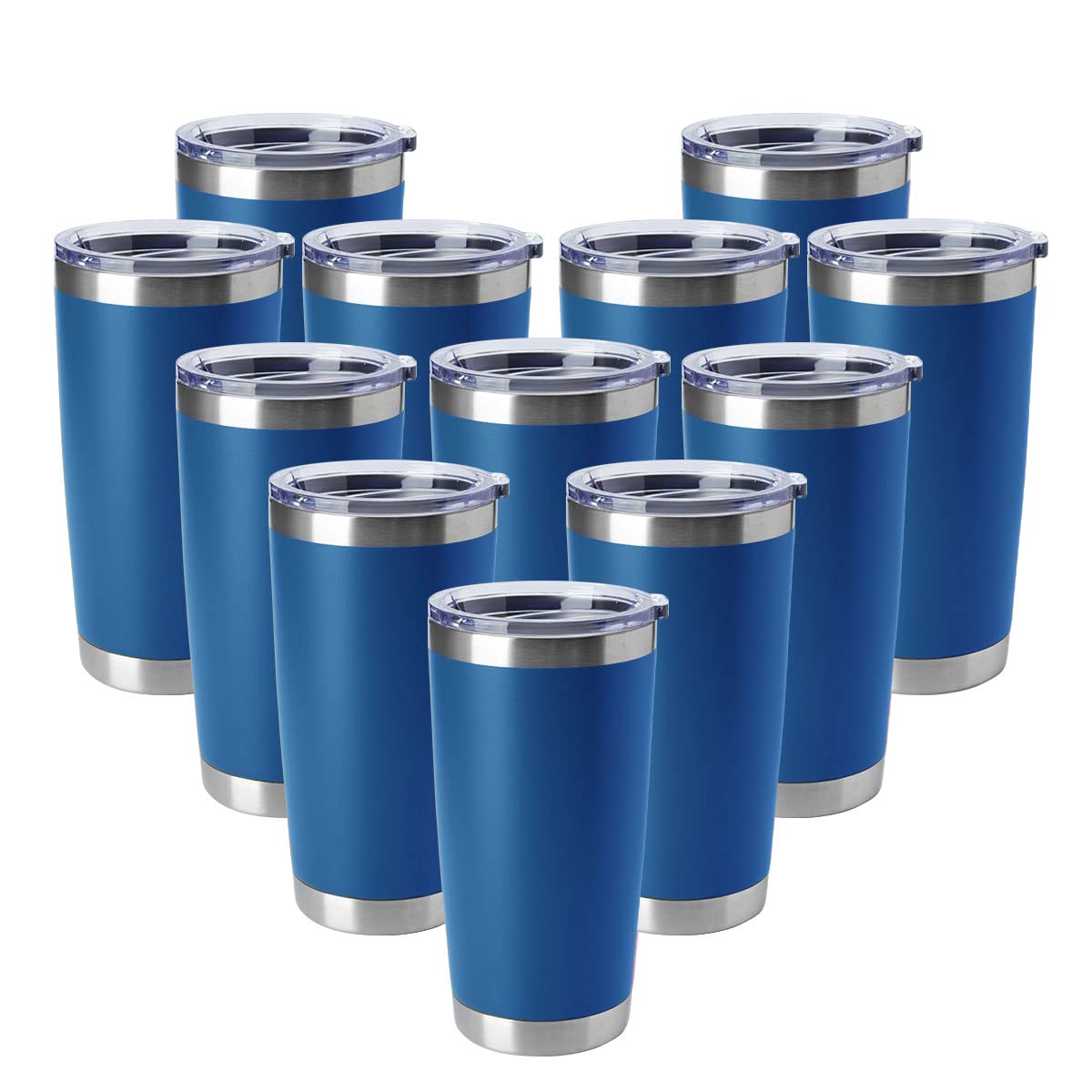 Vasos de acero inoxidable de 20 oz herméticos que mantienen tus bebidas frías y calientes, 12x