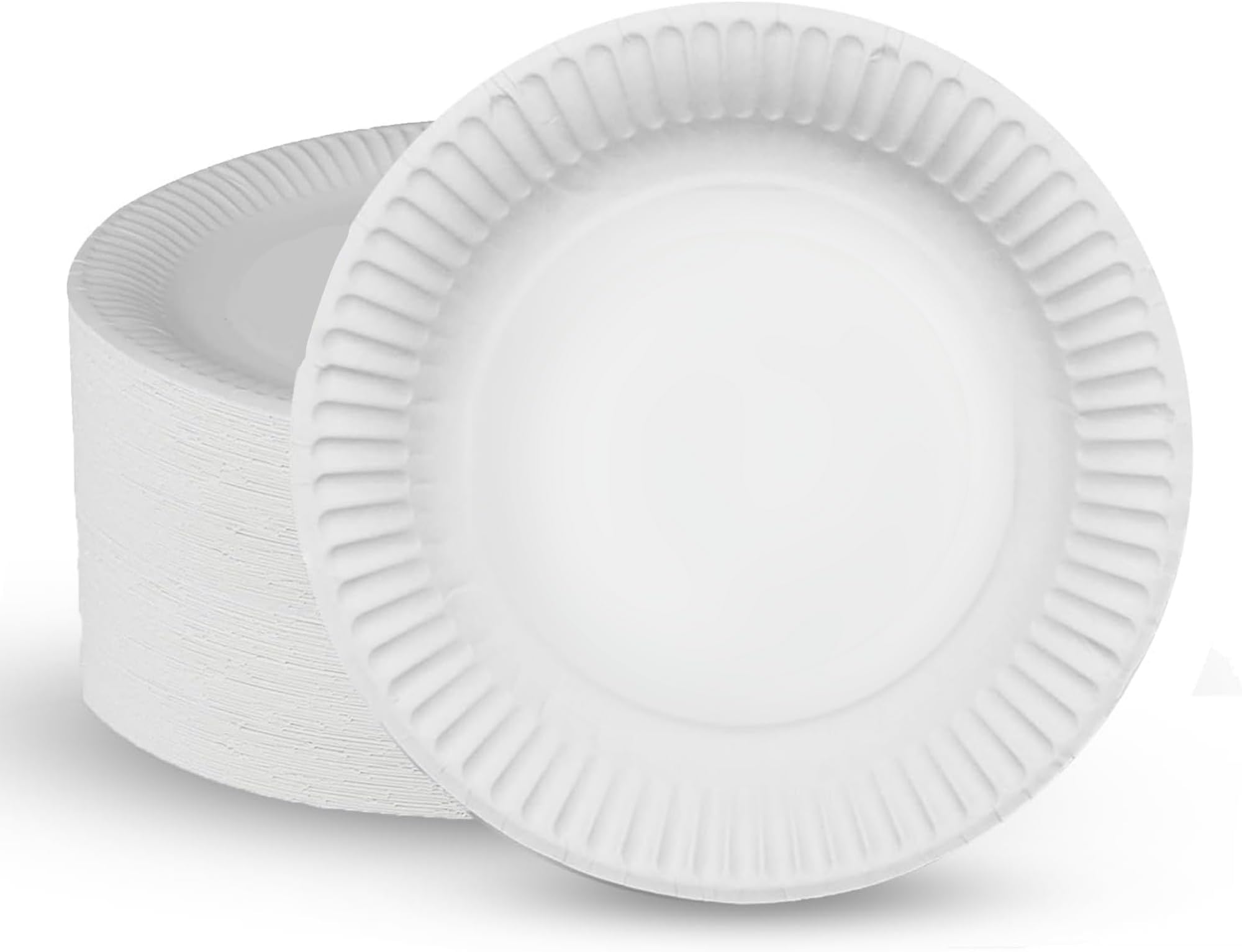 MaxxCore Paper Plates 7 inch 100Pack Disposable Plates Heavy Duty