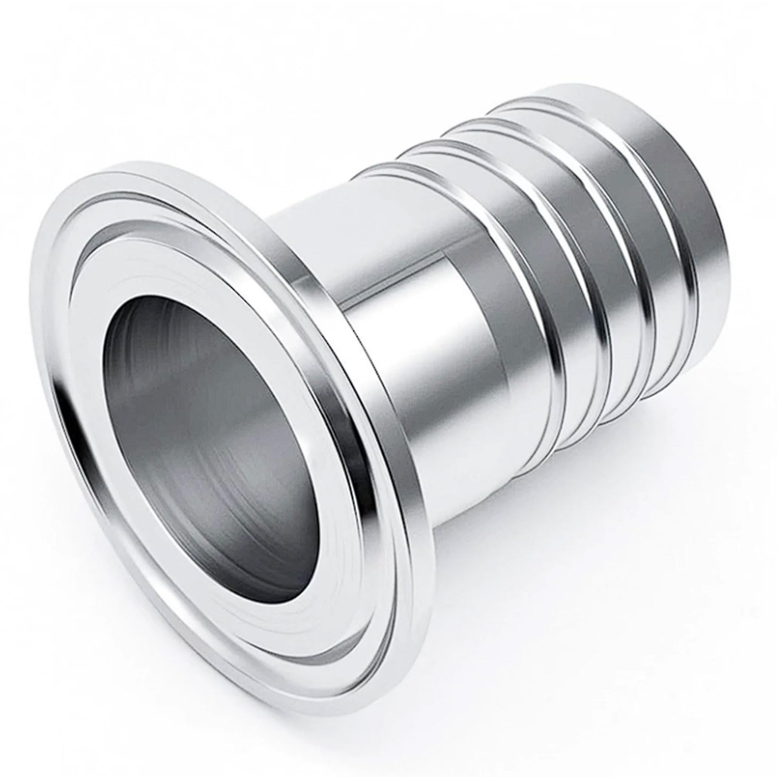 2 Pezzi di Raccordo rapido per Tubo in Acciaio Inox 304 Stile Pagoda, estremità Sanitaria a Pinza per Rubinetto Birra, Acqua Verde, Linea birrificio(Φ76 Chuck 91 L=78)