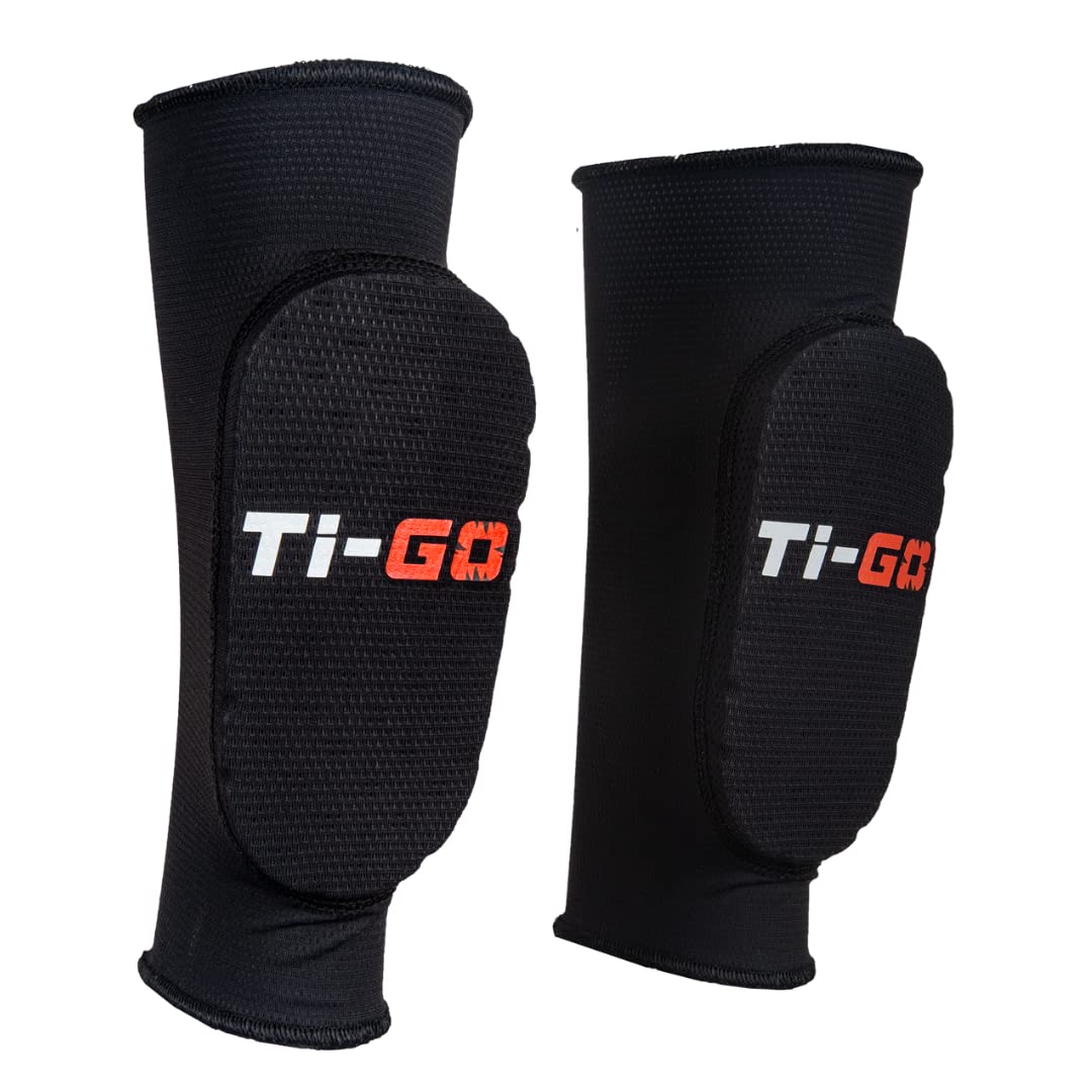 Ti-GO Soft Padded Shin Pads for Kids - MTB, Bicycling, Skateboard, Skating, BMX, Scooter & Rollerskating Protective Gear for Boys & Girls - Ultra-Comfortable Pad Protection for Legs (Kids X-Small)
