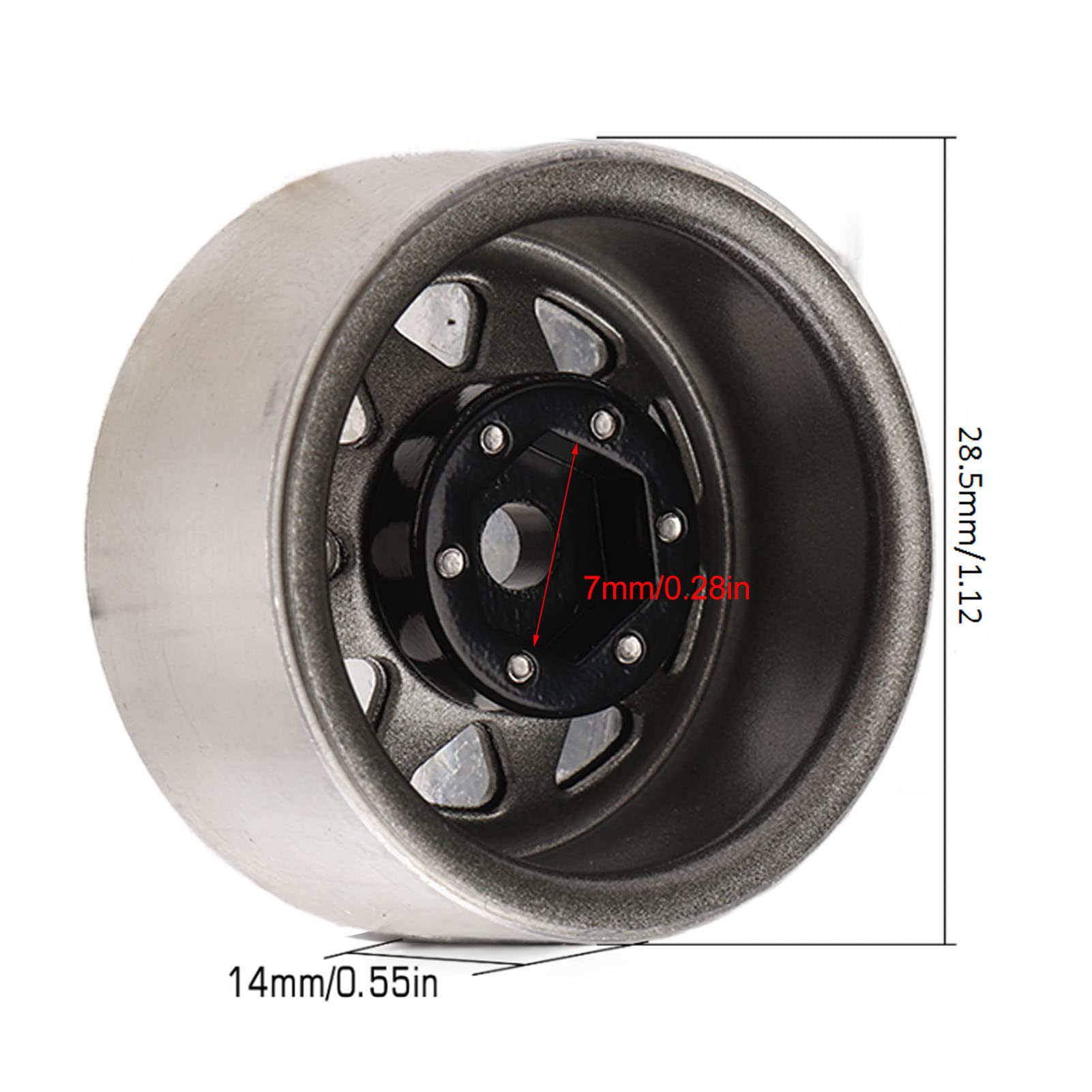 GPM Racing Hex Adapters En Laiton +1,5 Mm – 7 Mm – Pour Traxxas TRX4M Bronco Et K10 – Lot 4 – Poids 1g Chacun