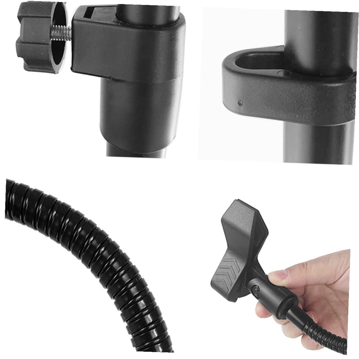 ifundom Supporto per Microfono Treppiede Regolabile in Asta Telescopica per Microfono da Pavimento per Casa Palco Concerti