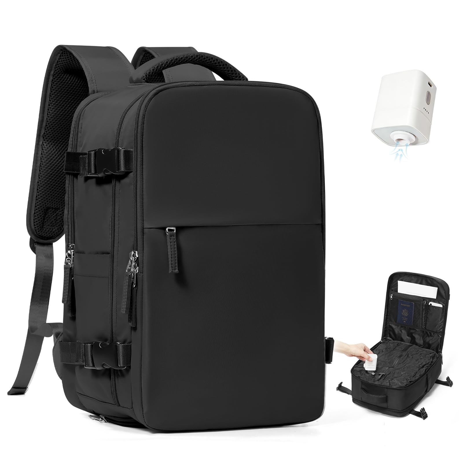 SZSYCN Zaino da Viaggio con Sottovuoto Ryanair 40x30x20 Sottovuoto con Pompa Borse da Cabina per Ryanair 40x20x25 Bagaglio a Mano Easyjet 45x36x20 Zaino Casual Borsa per Computer Portatile