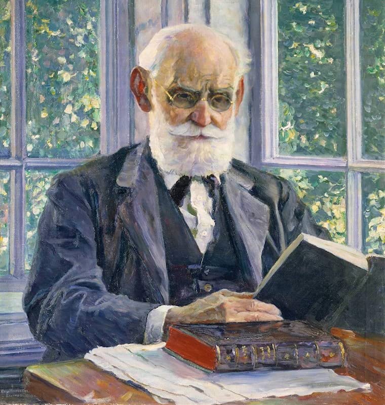 Peinture murale portrait d'Ivan Pavlov par Mikhaïl Nesterov en toile murale abstraite 60x90