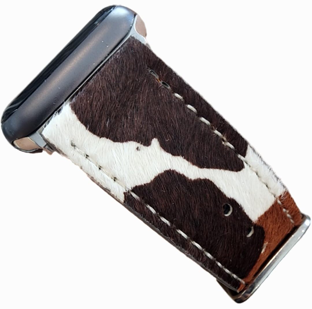 DSAAplus Luxury Cowhide Fur Leather Western Strap For Apple Watch Band 38 40 41 42 44 45 46 49mm Stylish Wristband for iWatch Series 11 10 9 8 7 6 5 4