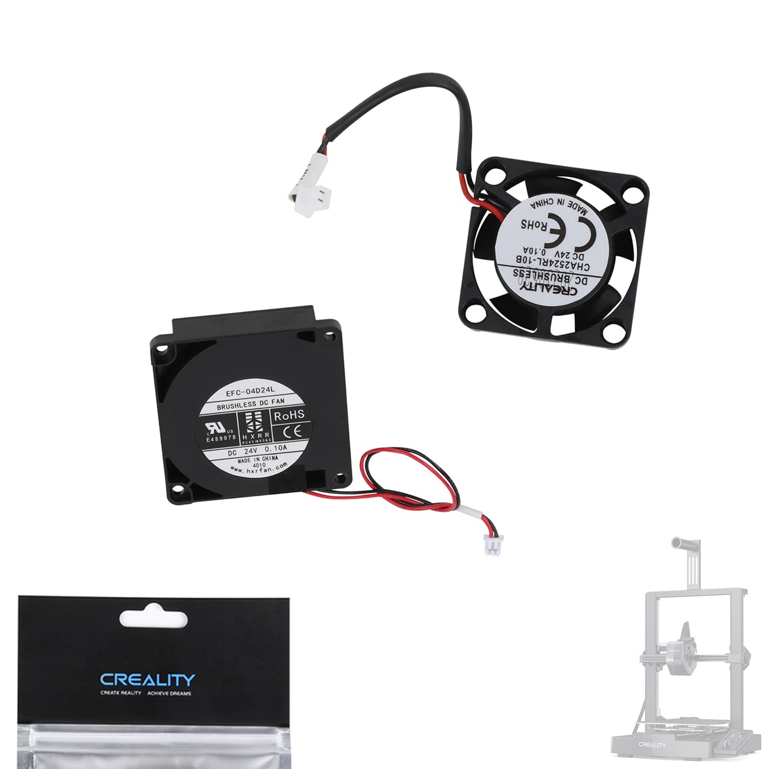 Creality Original Ender3 V3 SE Fan 24v Set(2PCS), 2510