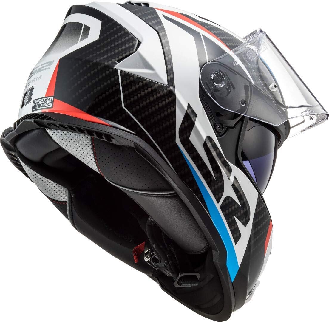 LS2, Casco de moto integral STORM II RACER Rojo Azul, S