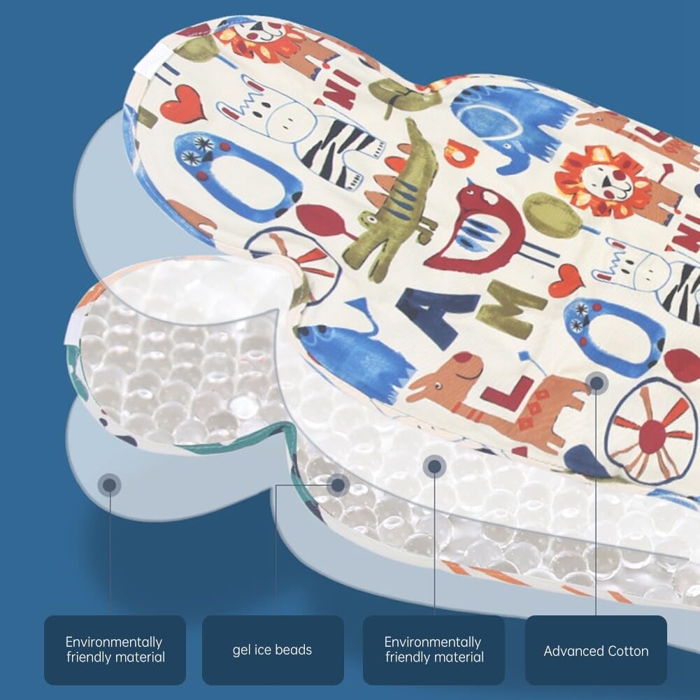 Baby Stroller Cooling Seat Liner Gel Car Seat Cooler Pad Soft Baby Car Seat Stroller Cushion Pad Breathable Summer Ice Seat Cooler Mat for Stroller, Baby Dining Chair, Car Seat - 69cm x 32cm