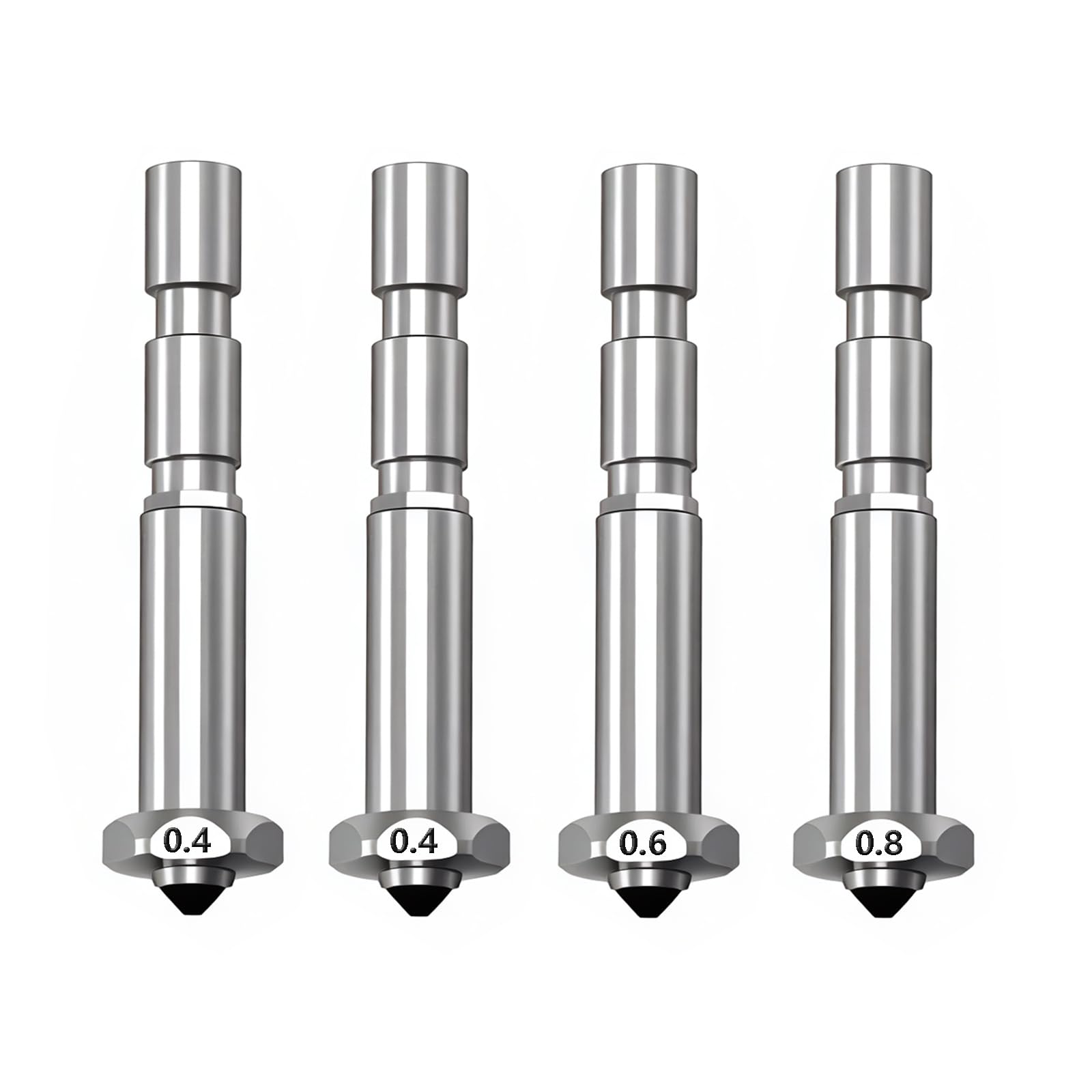 Kobra 3 Max Boquilla 0,4/0,6/0,8 mm, boquilla de cambio rápido integrada de acero endurecido, alto flujo, alta velocidad, boquilla de pulverización caliente para Anycubic Kobra 3 Max, 4