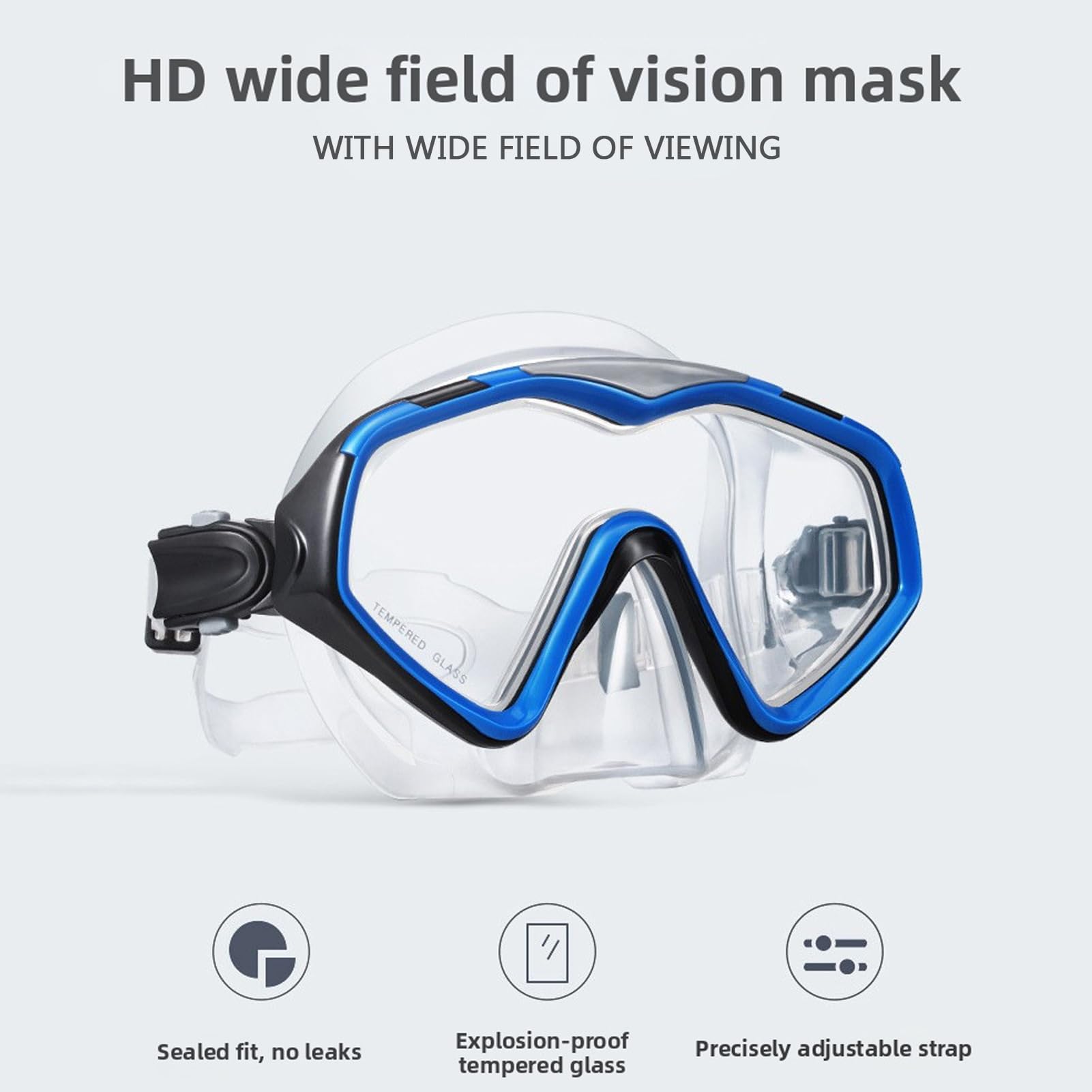 VGEBY Equipo de Buceo, Equipo de Snorkel Profesional, Juego de Snorkel para Adultos con Máscara a Prueba de Fugas, Aletas Ajustables con Parte Superior Seca para Exploración