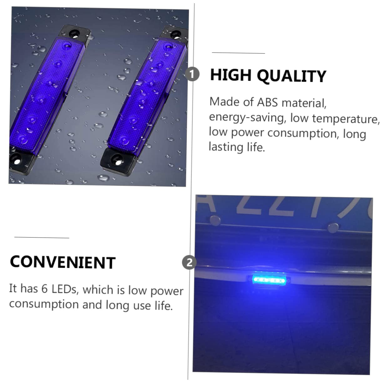 YARNOW 3 Set Di Per Barche Marine in Abs A Risparmio Energetico 2 Fili A Led A Bassa Temperatura Per La Navigazione in Barca 6 Pezzi * 3