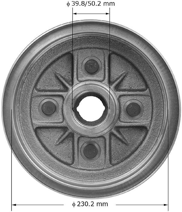Image of Bendix Premium PDR0462 Rear Brake Drum for Select Models Dodge GTX, Colt, Eagle Vista, Mitsubishi Cordia, Galant, Tredia, Plymouth Colt