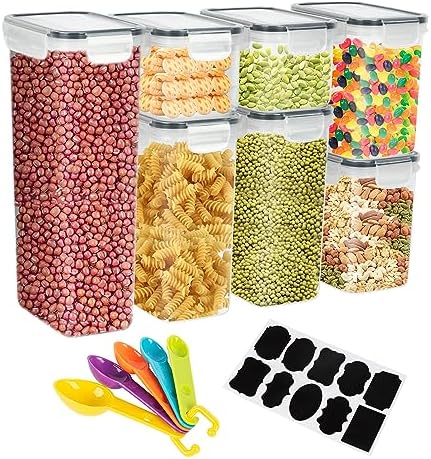 Deco Haus Vorratsdosen 4er Set 2.8L - Luftdichte Aufbewahrungsboxen Mit Etiketten