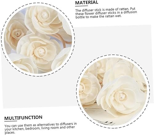 Miniatura 3 de DECHOUS 18 piezas de ratán Sola Flower Reemplazo de varillas de ratán Reemplazar Cañas Difusor de Aceite Esencial Vines Flor Ratán Cañas Difusor de